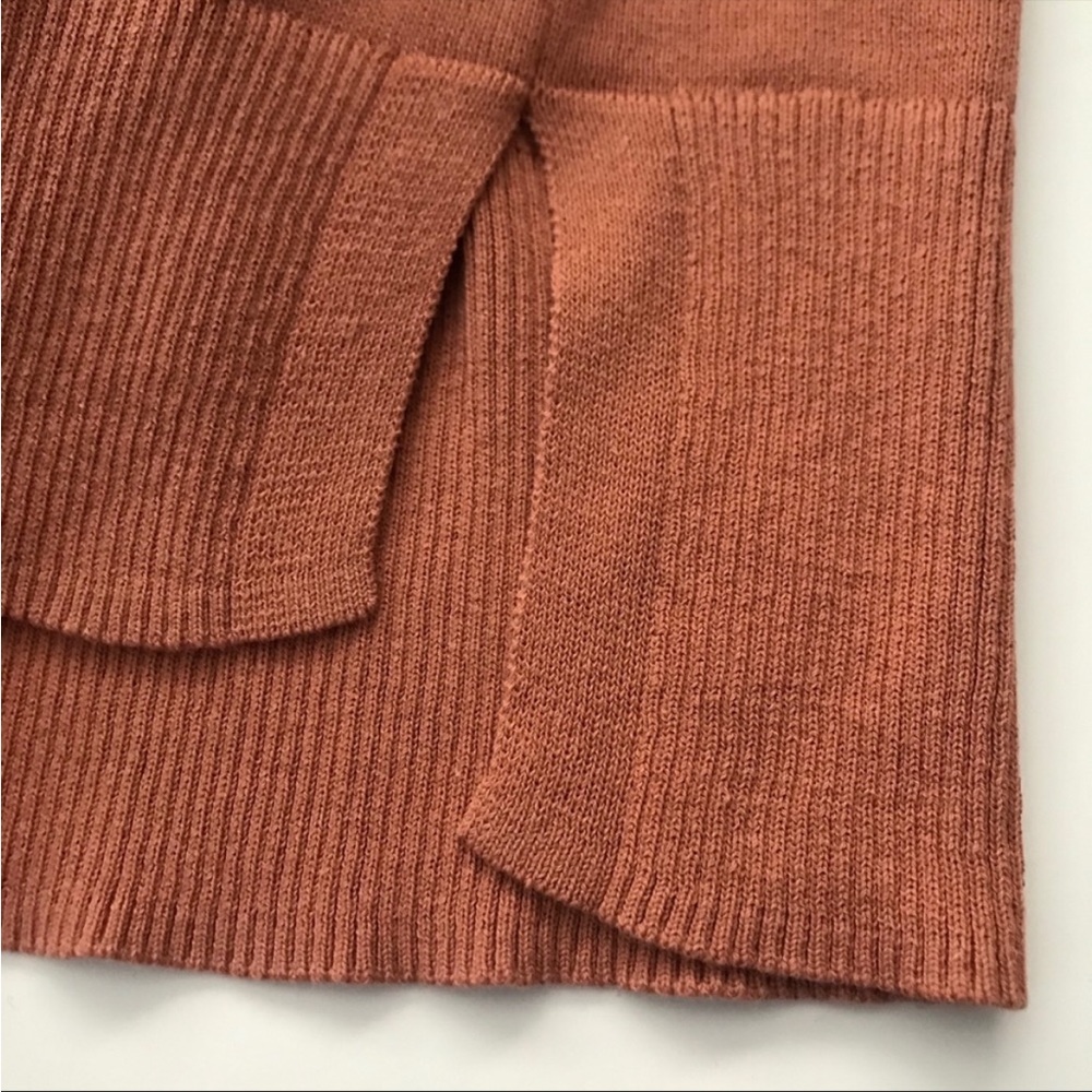 J. Crew Cotton Cardigan Sweater in Pumpkin Orange - Size Medium - Picture 9 of 11